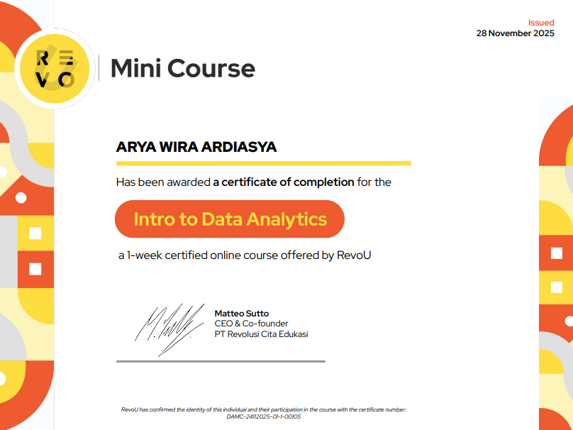 Data Analytics RevoU